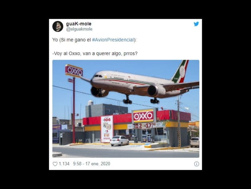 Quizá ir al Oxxo sería difícil, pero si te ganaste el avión presidencial, ¿por qué no?