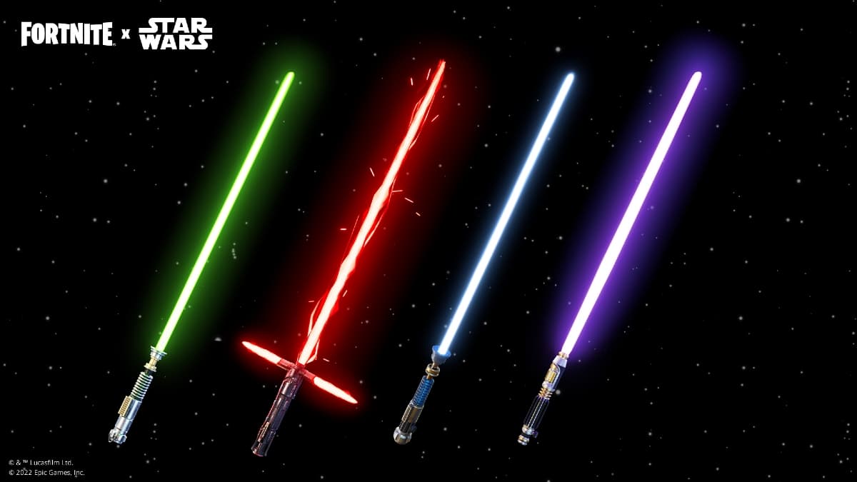 Sables de luz de Star Wars en Fortnite.