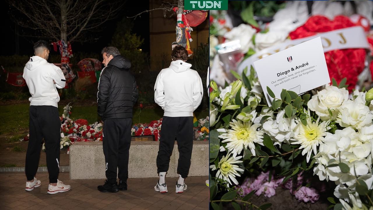 Raúl Jiménez y el Fulham son captados en sentido homenaje a Diogo Jota
