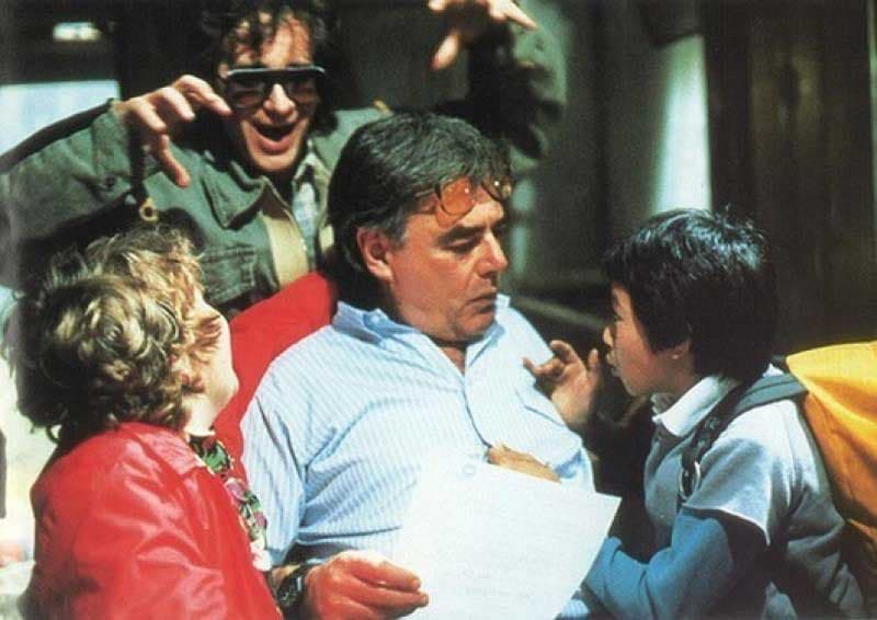 Richard Donner en el set de The Goonies
