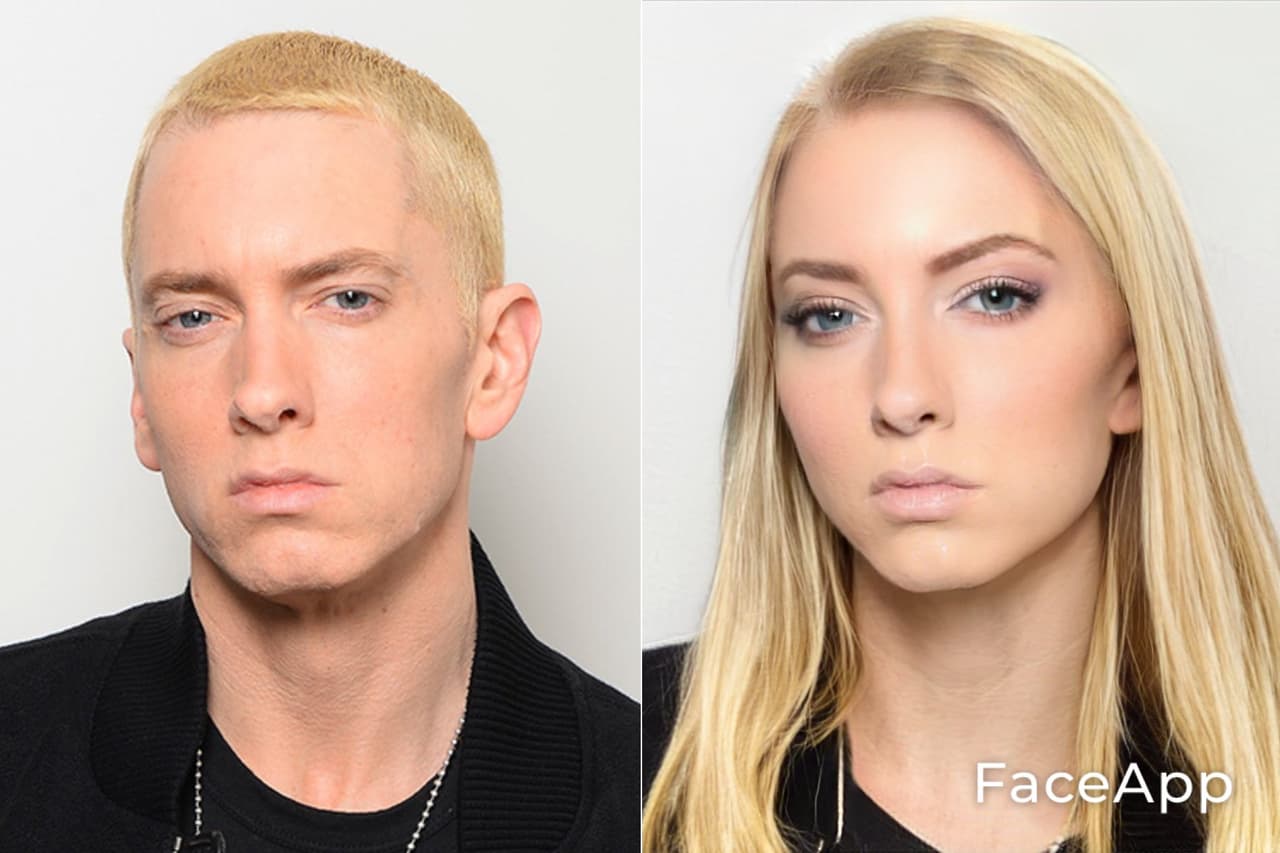 No podemos negar que Eminem como dama luce guapa y desafiante.