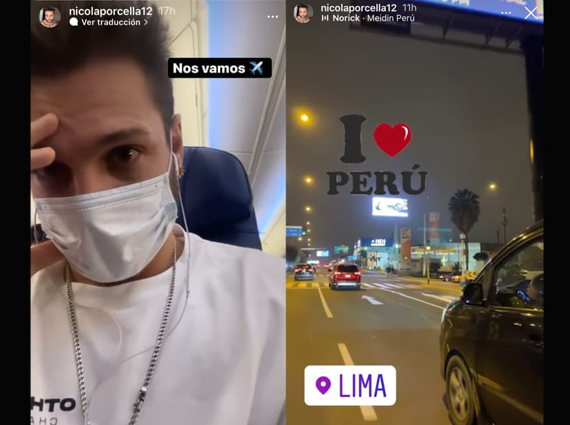 Nicola Porcella viaja unos días a Perú