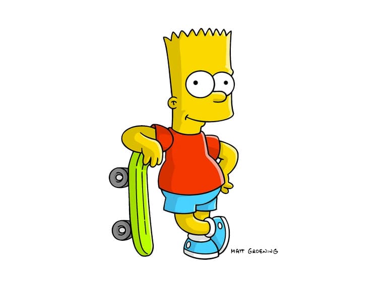 Bart Simpson también es zurdo, al igual que Matt Groening, el creador de la serie.