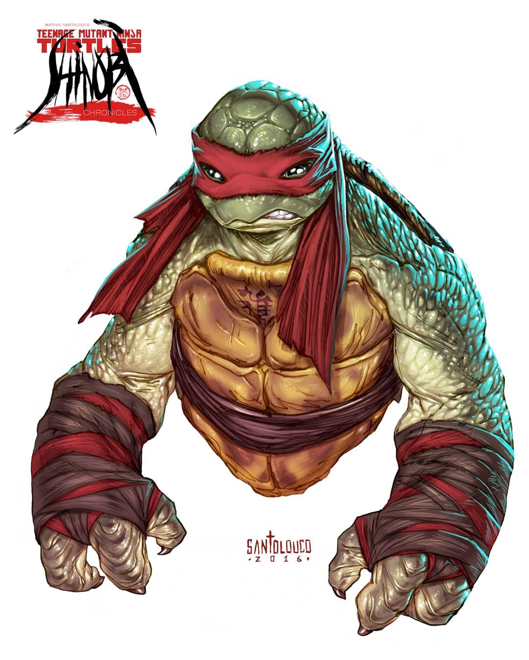 Rafael, siempre luciendo rudo. Mateus le presentó la idea a su editor de IDW, editorial que publica el cómic de Teenage Mutant Ninja Turtles.