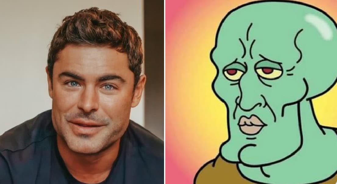 Calamardo Guapo y los mejores memes por el nuevo rostro de Zac Efron
