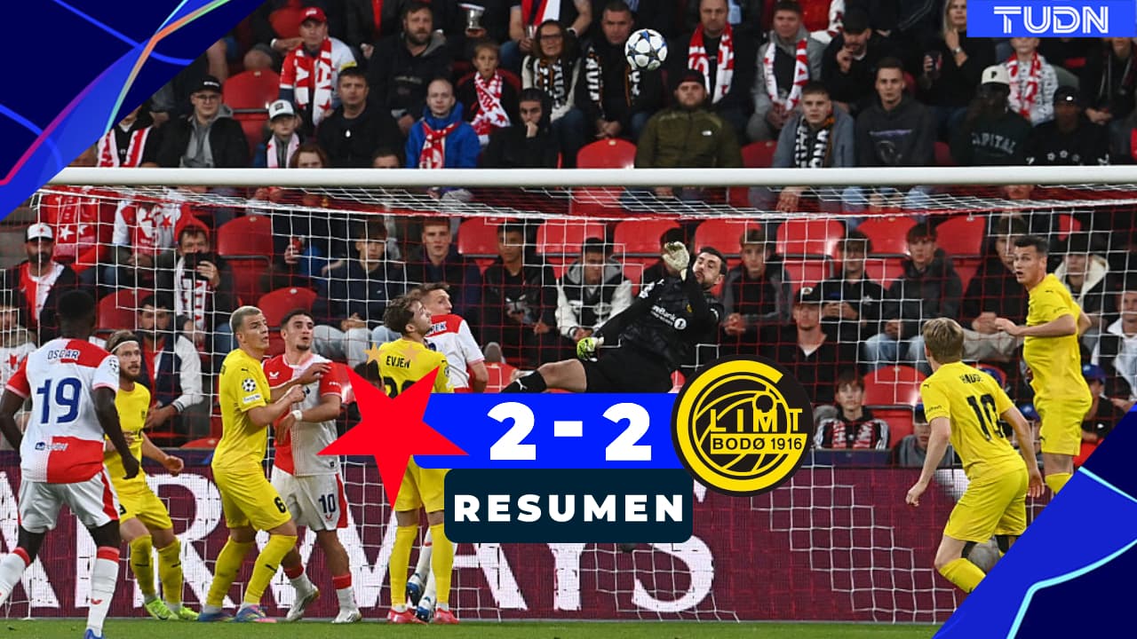¡Debut heroico! Bodo/Glimt empata con Slavia con un golazo sobre el tiempo
