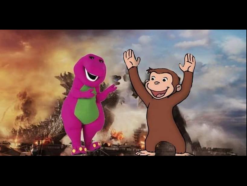 Y así se vería 'Godzilla vs Kong' si fuera para niños pequeños.