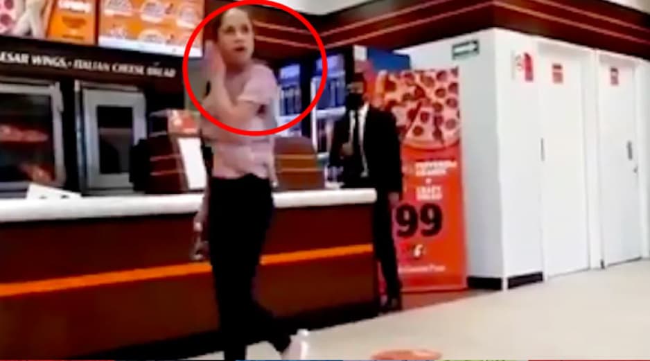 Ella es Lady Pizza: la mujer que hizo desmanes en un local por no llevar cubrebocas