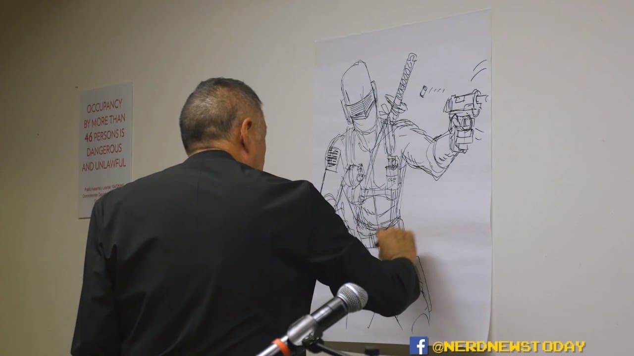 Larry Hamas dibujando a Snake Eyes