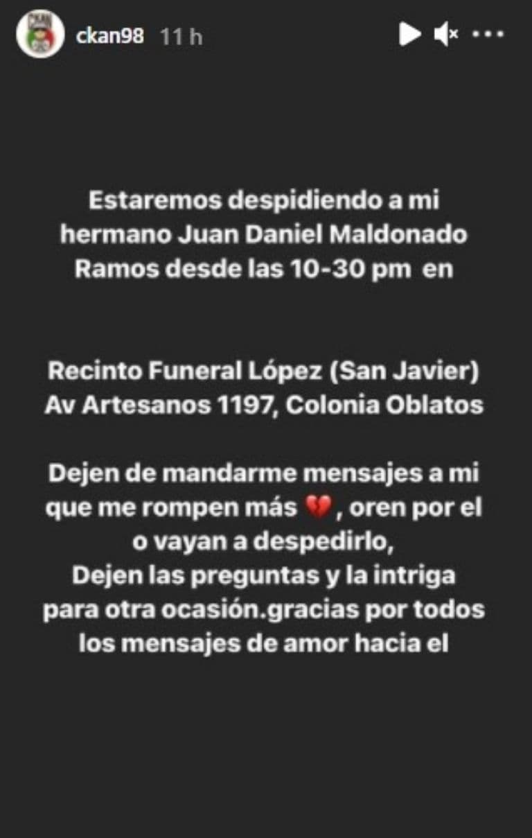 C Kan compartió a sus fans un mensaje sincero y personal