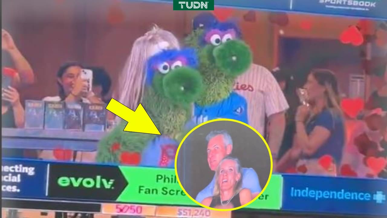Phillie Phanatic recrea escena de Coldplay Kiss Cam