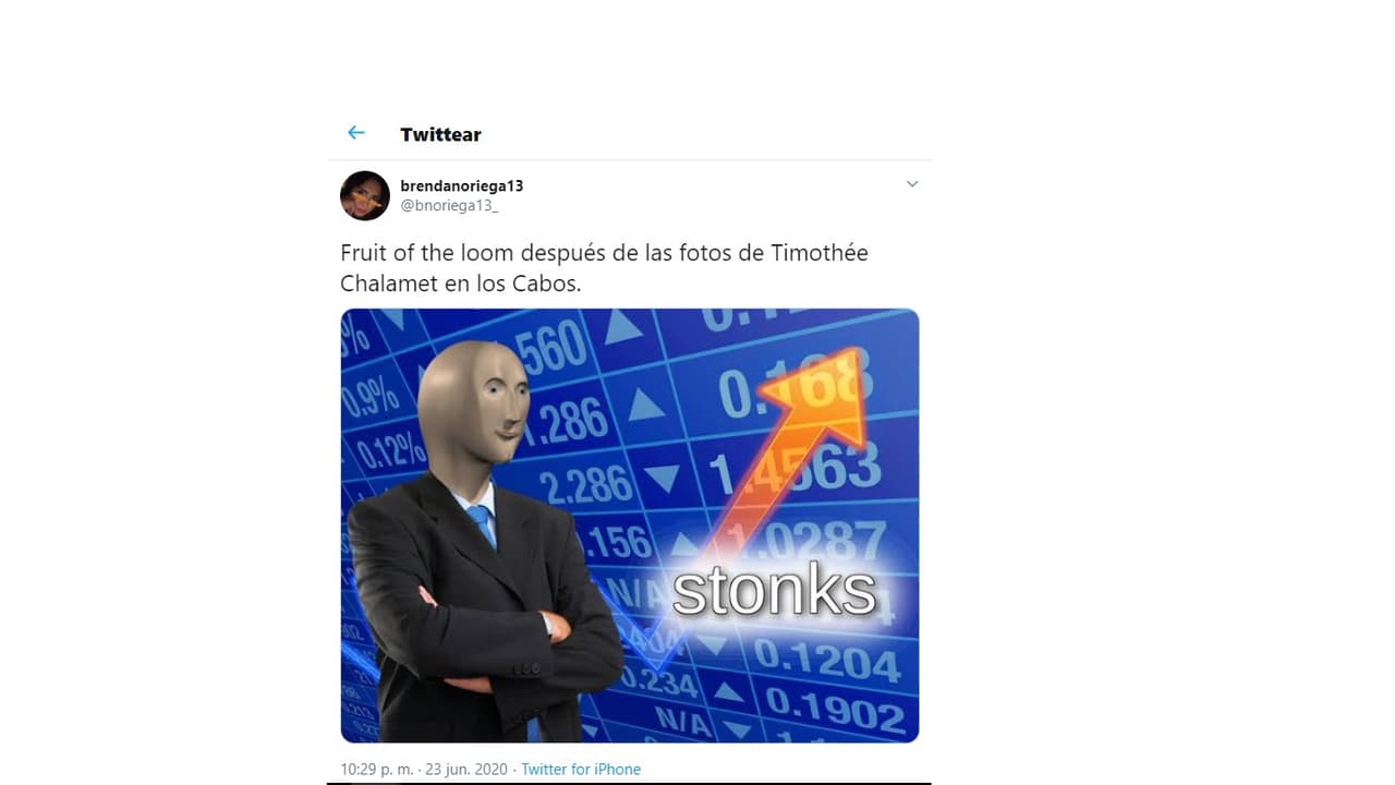 Mientras que las de Fruit of the Loom se irían a la alza.
