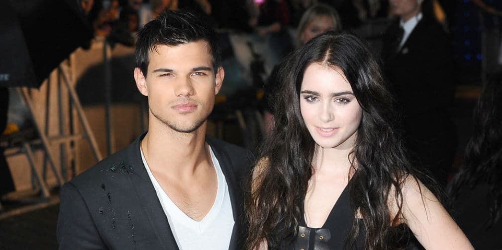Lily Collins y Taylor Lautner: Trabajaron juntos en la peli Abduction y llevaron a la vida real el romance.