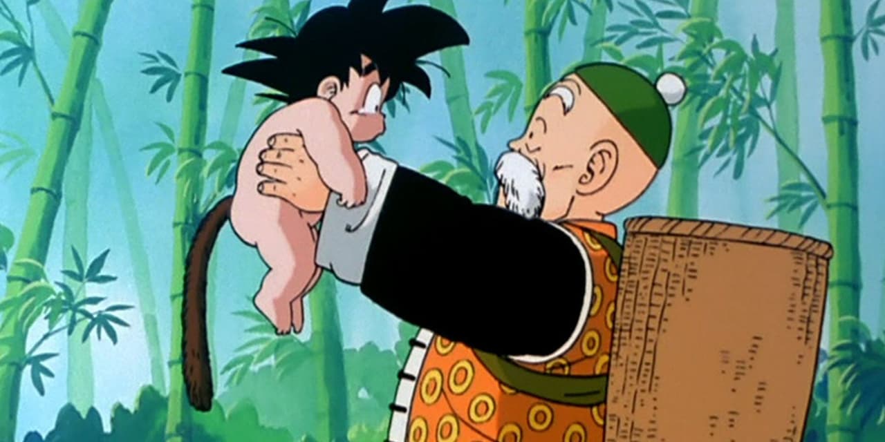 Álbum de fotos de Goku y su abuelito