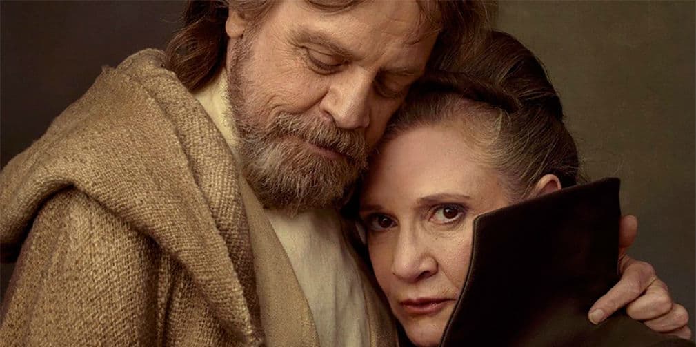 Luke Skywalker da una dulce despedida a Leia