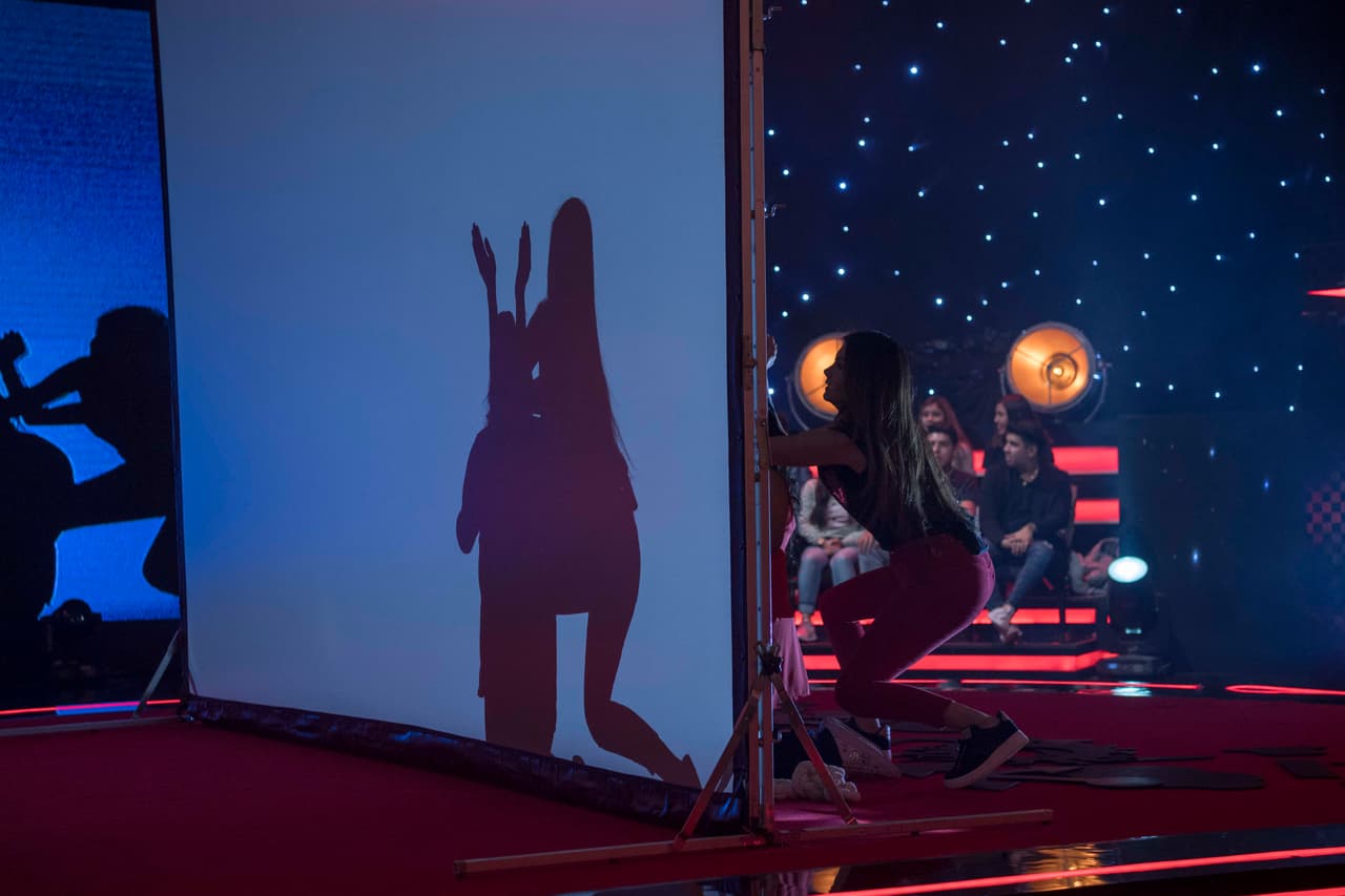 Mira su perfil y su silueta en una misma foto