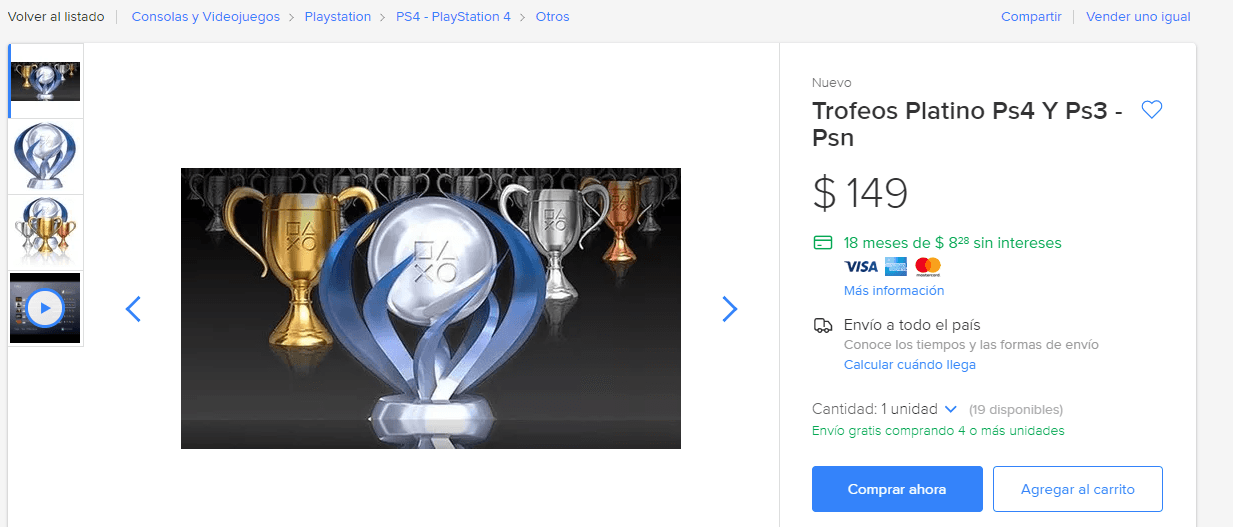 Platino en venta