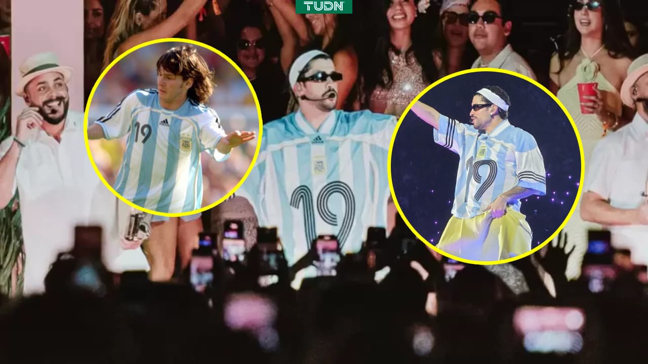 Ban Bunny cambia letra en honor a Messi en pleno concierto