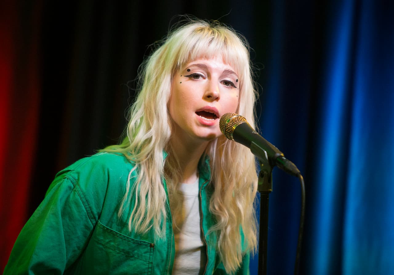 Hayley Williams of the band Paramore visits the Radio 104.5 Performance Theater on Monday, Oct. 9, 2017, in Philadelphia. (Photo by Owen Sweeney/Invision/AP)