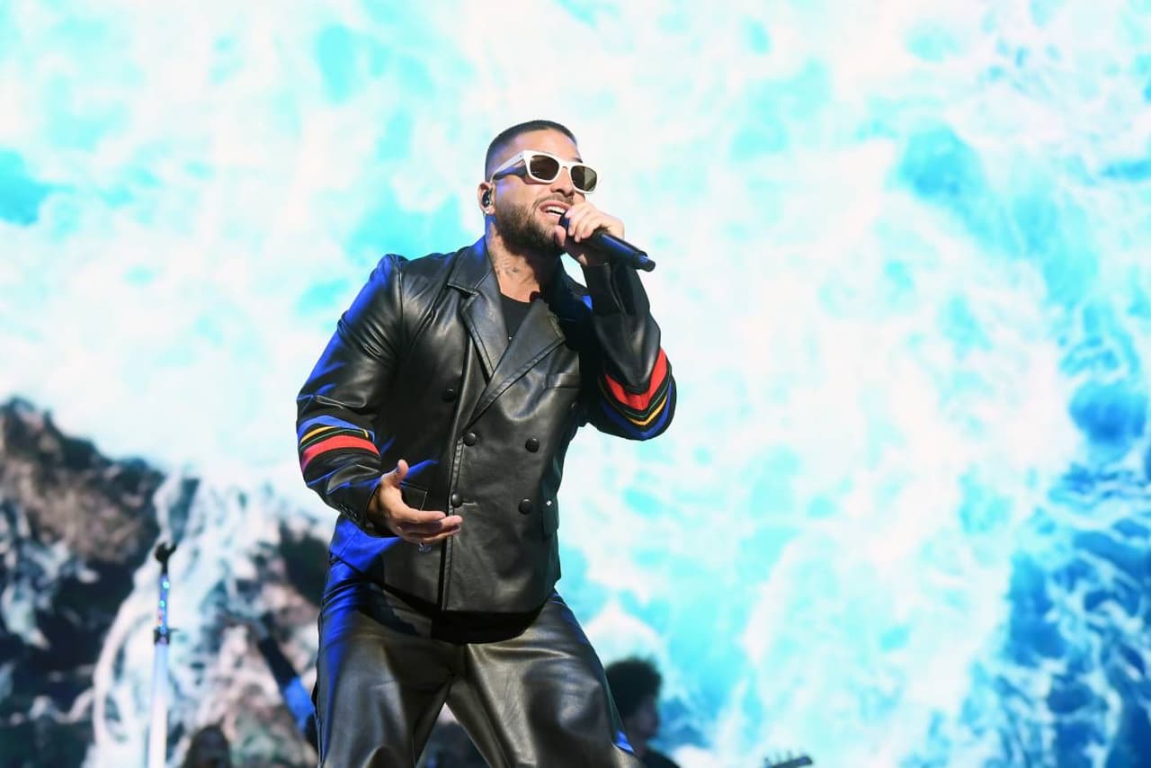 Maluma se presentó en la arena T-Mobile en Las Vegas en enero de 2022.