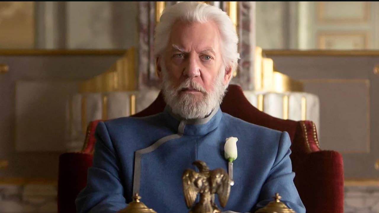 El presidente Snow fue interpretado por Donald Sutherland en las cuatro películas de 'Los Juegos del Hambre'.