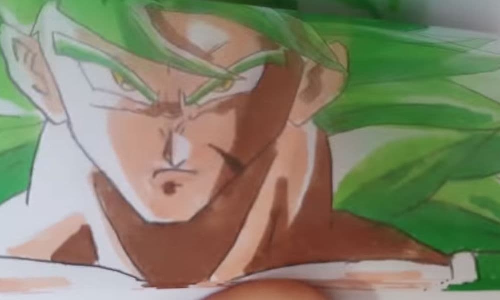 Broly vs Goku: Pelea épica dibujada a mano