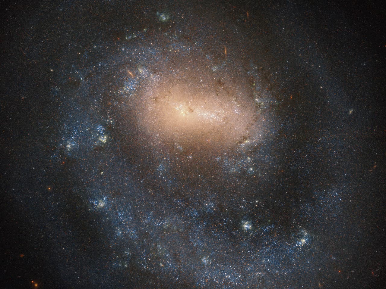 La galaxia NGC 4618 está tan cerca de su vecino que puede interactuar con él.