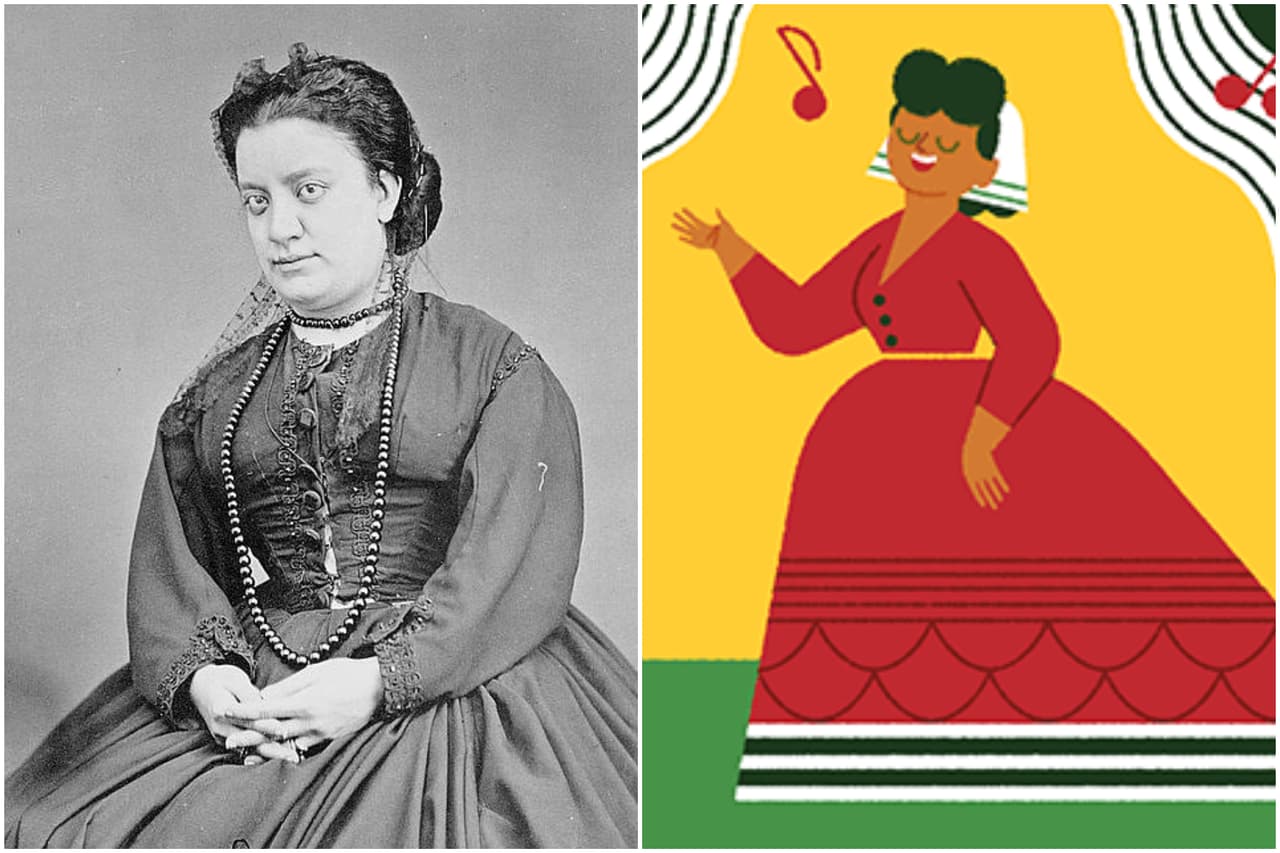 Ángela Peralta, conocida como "el ruiseñor mexicano" es homenajeada en el doodle de Google.