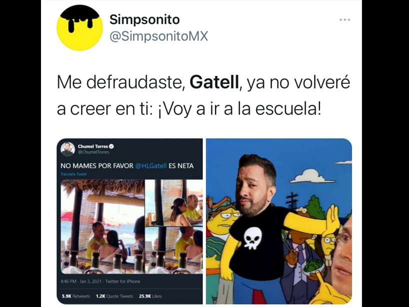 Chumel Torres también reaccionó a la noticia, aunque los internautas recordaron que él también se fue de vacaciones hace unas semanas.