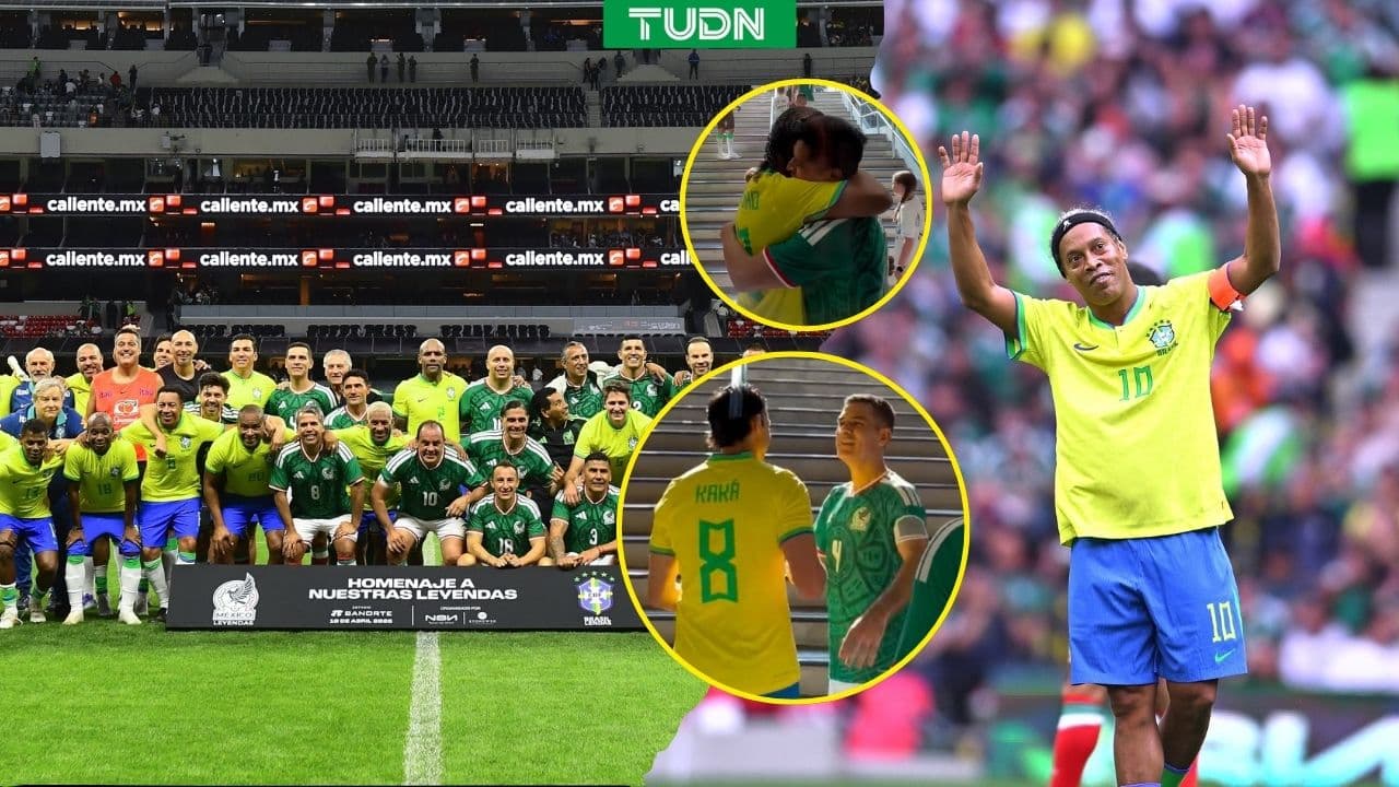 El humilde gesto de Ronaldinho con las leyendas de México
