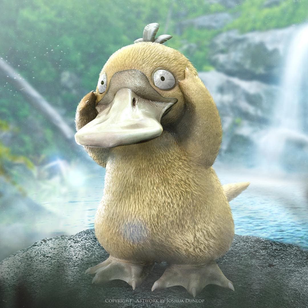 Psyduck tiene unos ojos muy saltones.