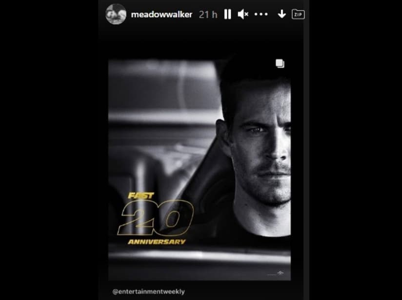 Meadow Walker recuerda a su padre en Instagram
