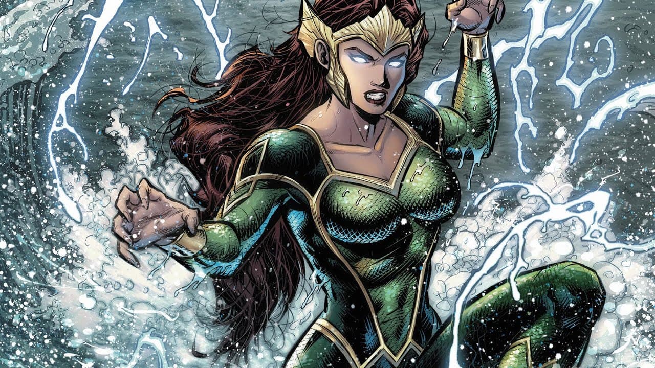 Mera originalmente era puramente la pareja de Aquaman. Sin embargo, conforme ha avanzado el tiempo muestra habilidades como magia o fuerza física.