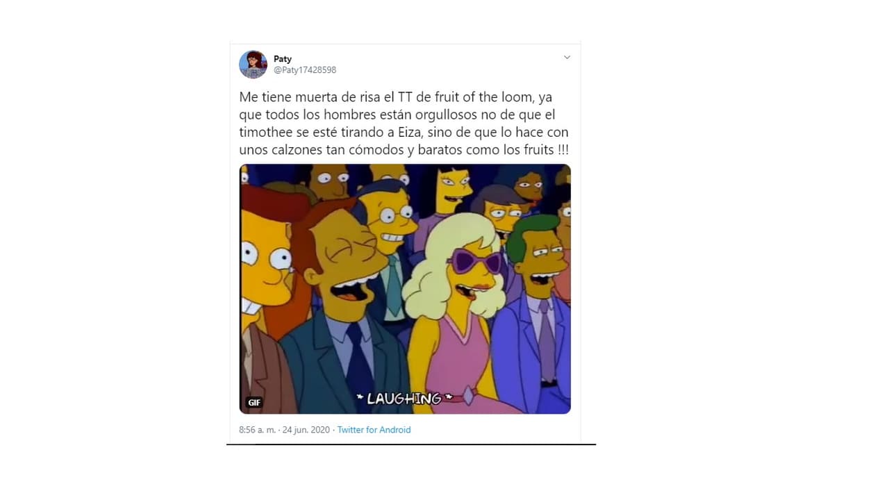 ¿Y qué dicen las mujeres? Pues les sorprendió y les dio risa que los hombres estén más concentrados en alabar el que Timothée use esta marca y no tanto que sea el afortunado que besa a Eiza.