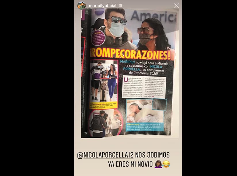 Maripily fue captada en el aeropuerto con Nicola