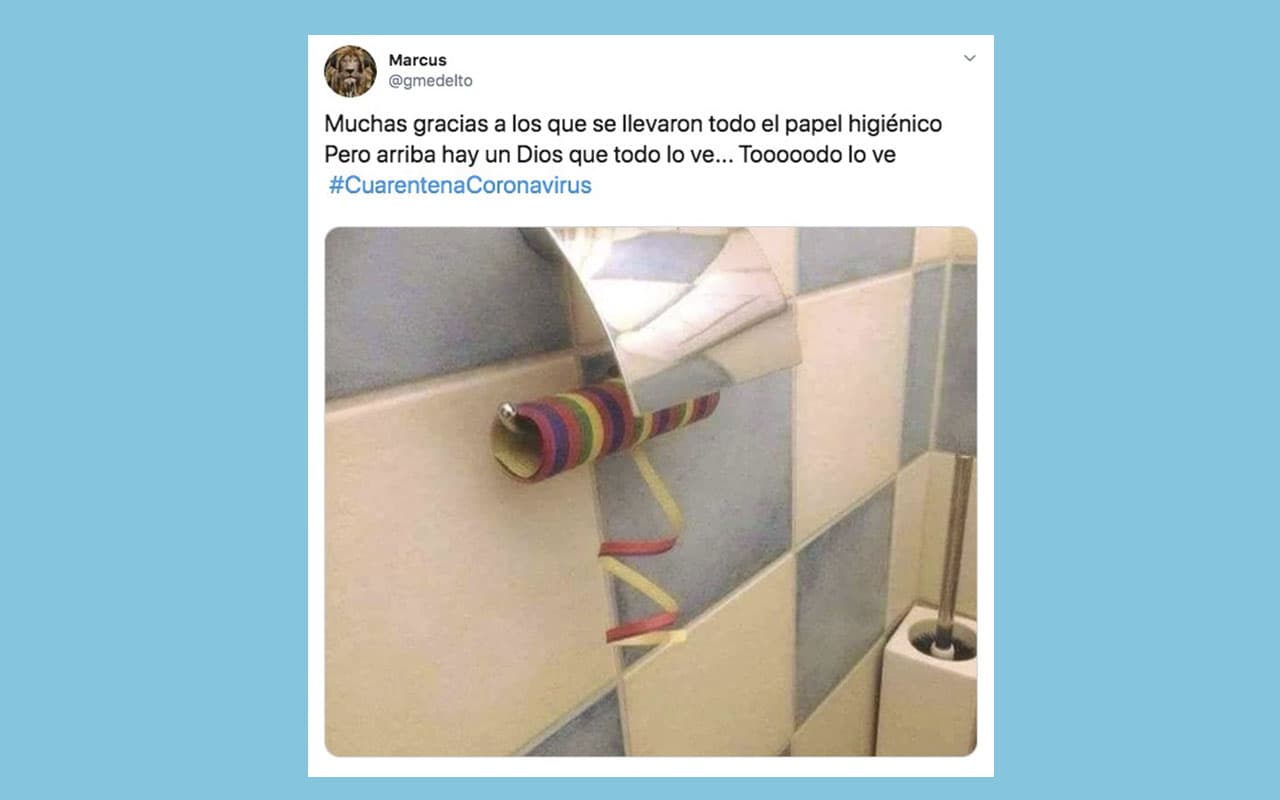 En redes sociales, la gente no se cansa de pedir que no caigamos en pánico, y de recordarles a los demás usuarios que no es necesario acabarse todos los rollos de papel del país.