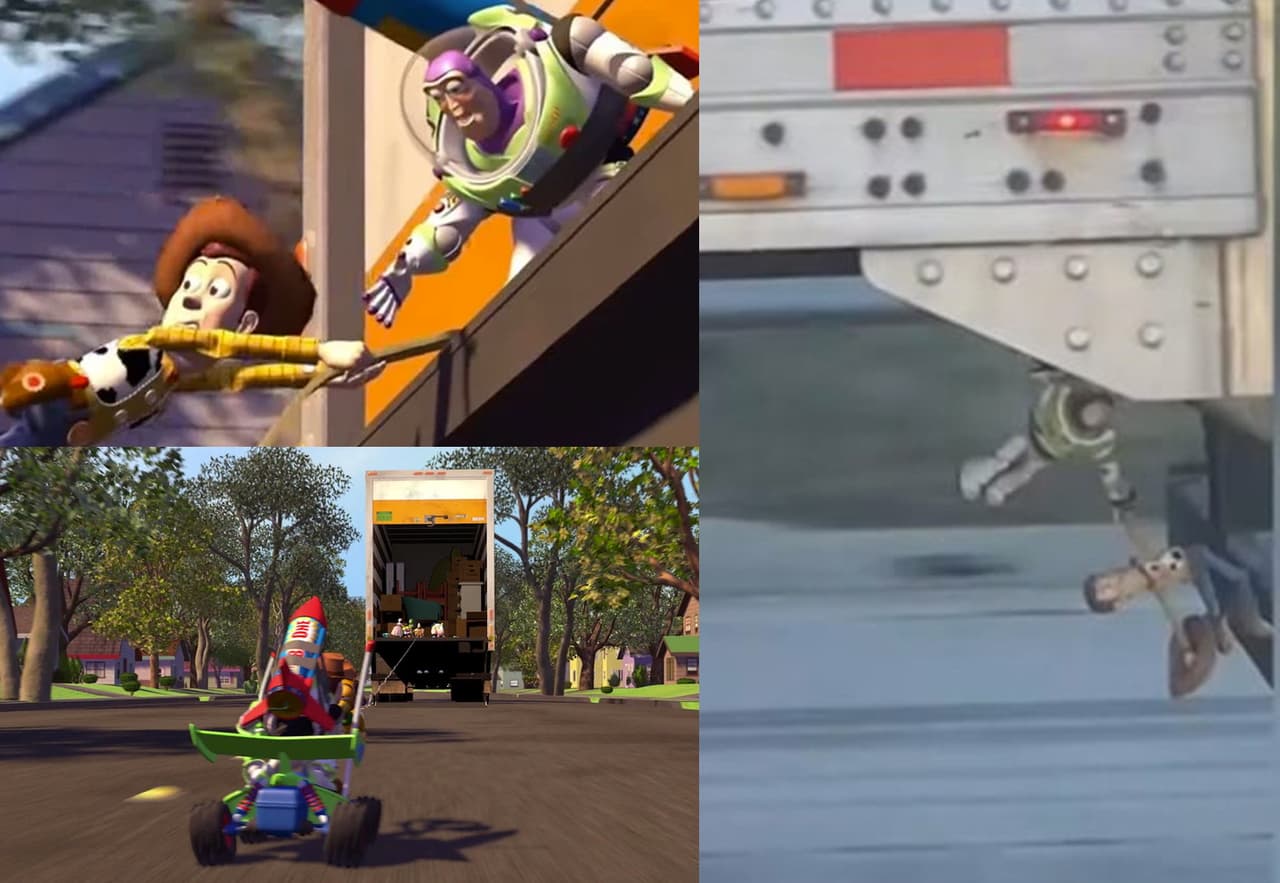 ¡Le quedó igualita! Conductor de camión recrea escena de la mudanza de ‘Toy Story’