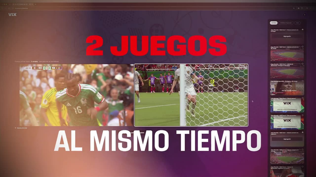 ¿Cómo ver dos partidos del Mundial 2026 al mismo tiempo por ViX?