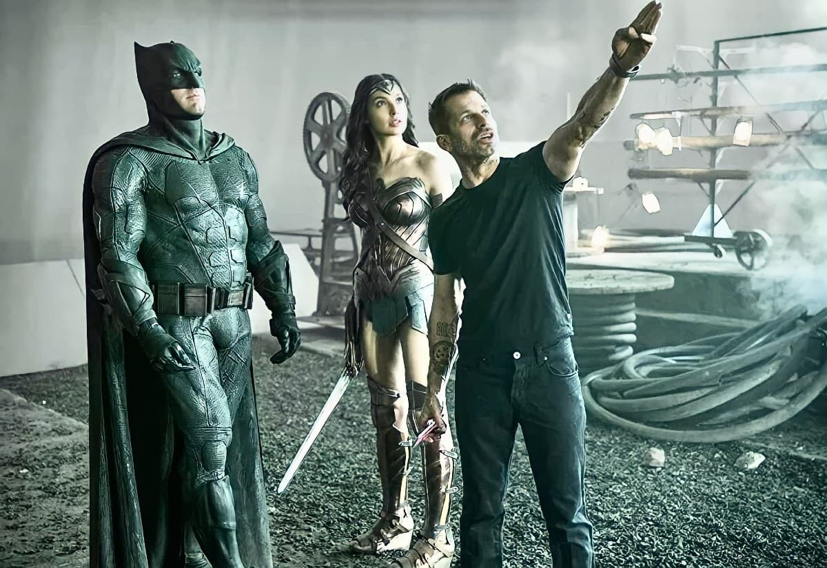 Ben Affleck, Gal Gadot y Zack Snyder.
