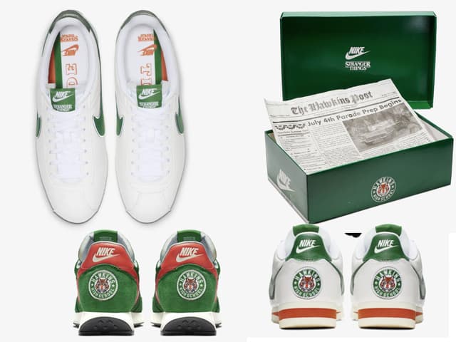 Basándose en la escuela preparatoria de Hawkins, en donde se desarrolla 'Stranger Things', Nike sacó estos sencillos tenis con un toque retro.