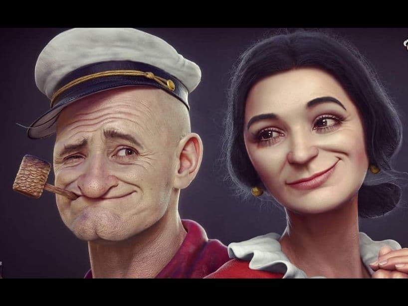 Popeye y Olivia de 'Popeye el Marino', los personajes de la familia amarilla no son los únicos que han "cobrado vida" gracias al talento de este artista.