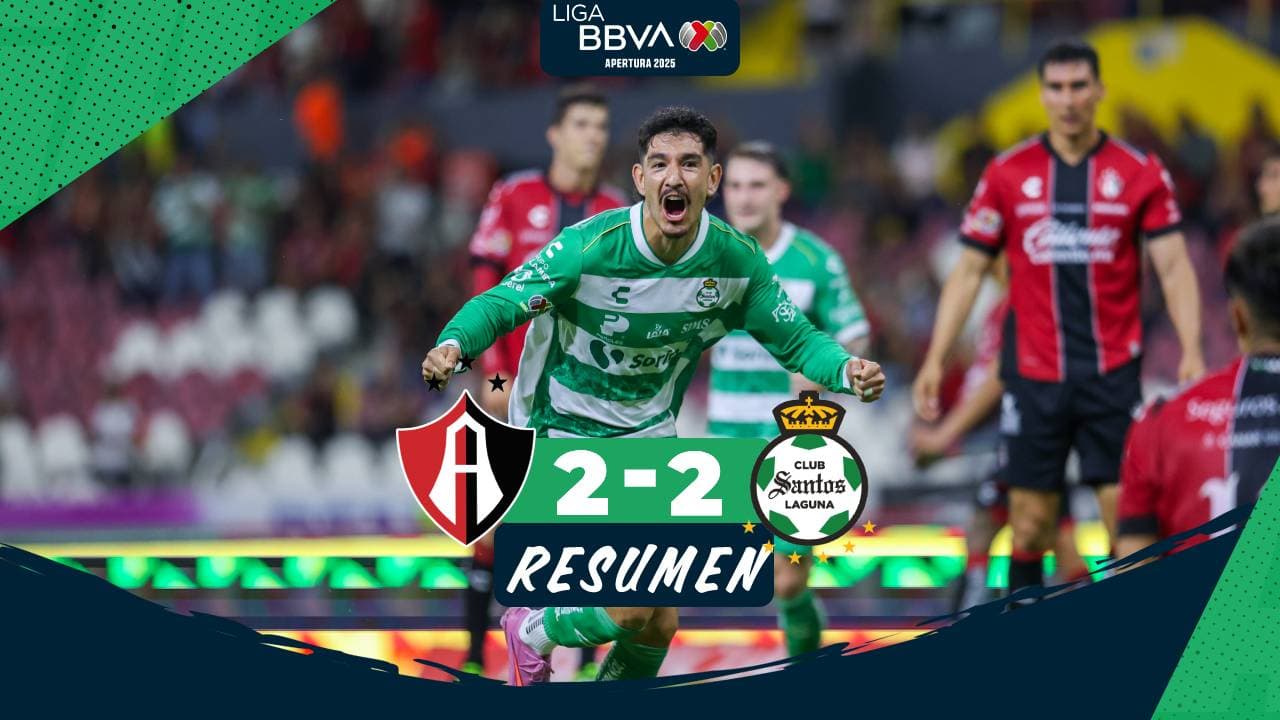 Santos silencia al Atlas y al Estadio Jalisco con un bombazo