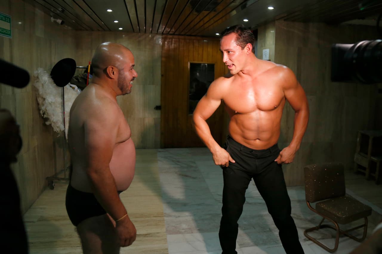A "El Norteño" no le importó mostrar su cuerpo.