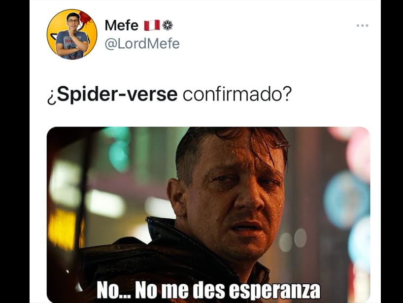 Hawkeye pide que no nos den esperanzas si después nos van a romper el corazón.