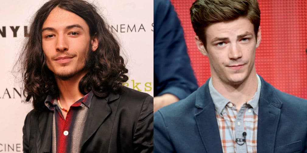 Ezra Miller y Grant Gustin