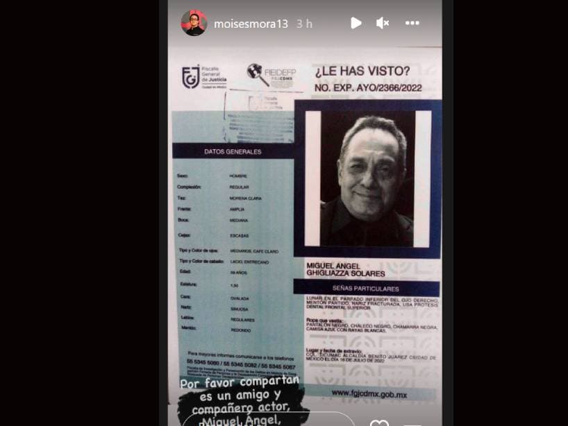 Actores de doblaje han pedido ayuda para localizar a Miguel Ángel Ghigliazza.
