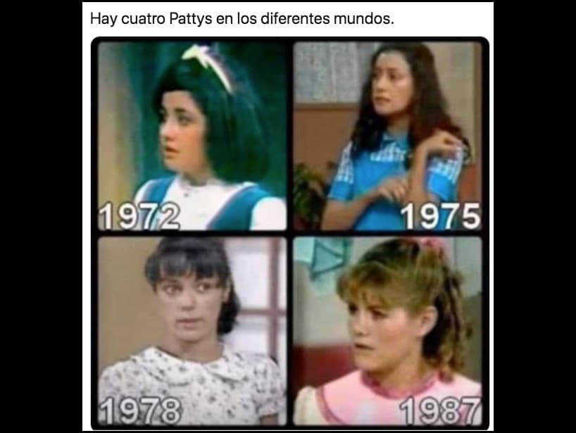 Emilia Vader, como se hace llamar en Twitter, también destacó que el personaje de Patty fue interpretado por 4 actrices en diferentes años.