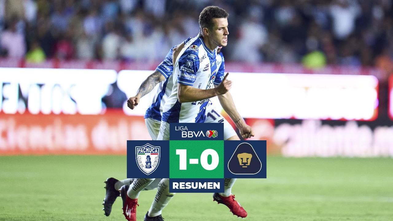Pachuca vence a unos irreconocibles Pumas en la Semifinal de ida