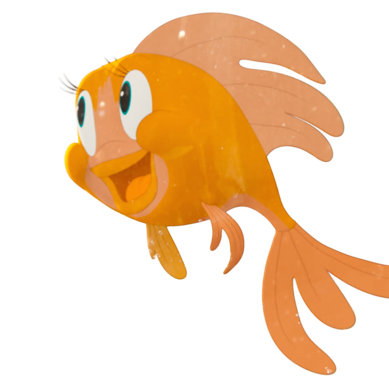 Del mundo marino tenemos al pez dorado Goldie.