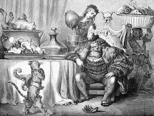 Gustav Doré imaginó de esta forma al Gato con Botas